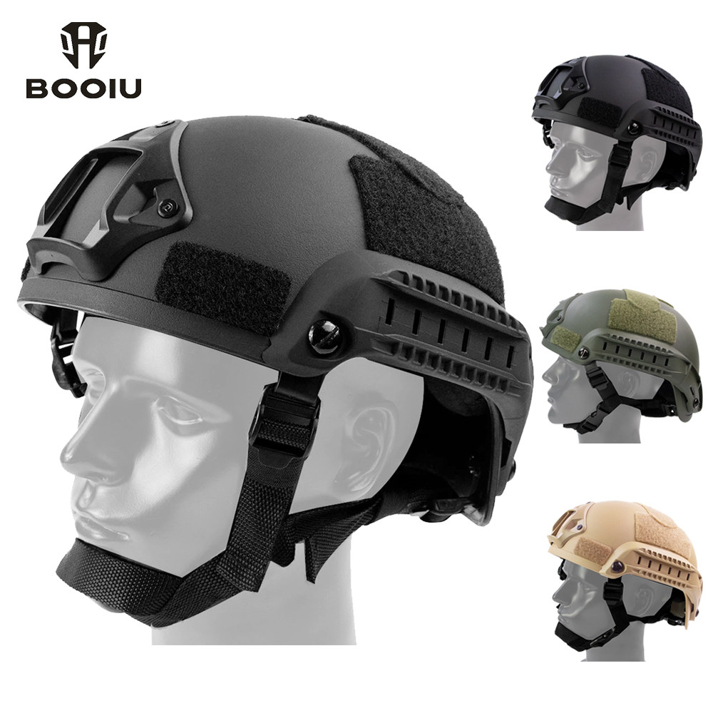 Booiu MICH2001 หมวกกันน็อคยุทธวิธี Airsoft FAST หมวกกันน็อค MH ทหารยุทธวิธีหมวกกันน็อคกลางแจ้ง CS การล่าสัตว์ขี่อุปกรณ์ป้องกัน