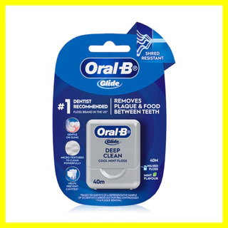 Oral-B Glide Deep Clean Cool Mint Floss 40m ไหมขัดฟัน ออรัล-บี ไกลด์ โปร-เฮลธ์ ดีพ คลีน ฟลอส 40 เมตร.