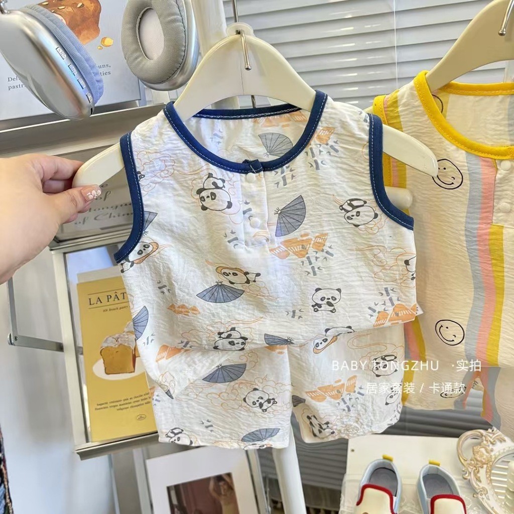 🌹เสื้อผ้าแฟชั่นเด็ก เซทเสื้อกล้าม+กางเกงขาสั้น ชุดเซ็ต 2 ชิ้น พิมพ์ลายน่ารักๆ🌹 - รูปที่ 3