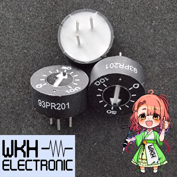 เครื่องมือชิ้นส่วน PWM 200 OHM 93PR201 BI93PR201KLF 93PR201KLF Trimmer Potentiometer