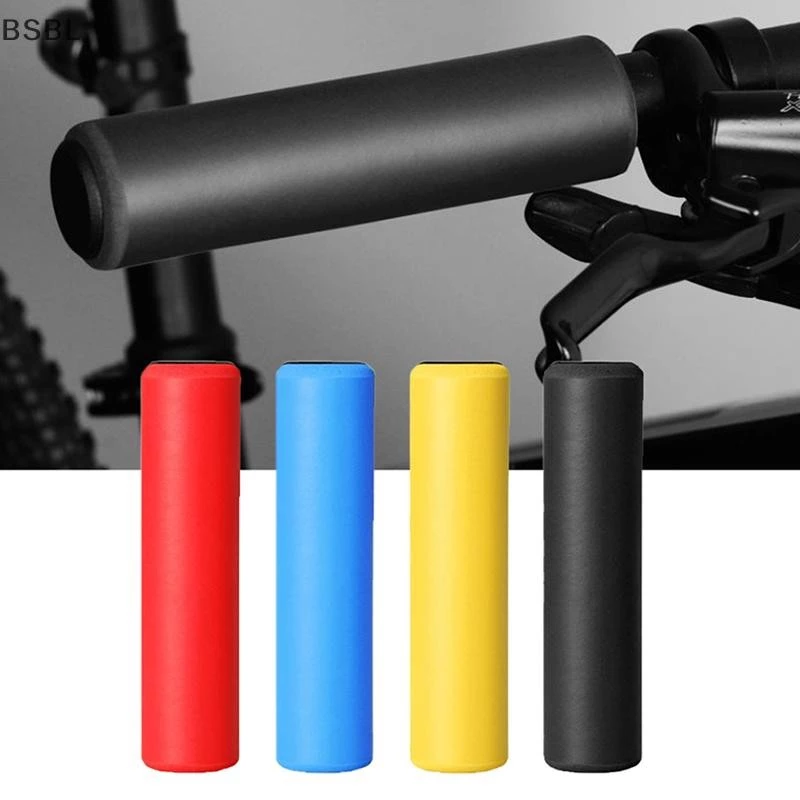 BSBL 1 คู่ซิลิโคนขี่จักรยาน Grips กลางแจ้งจักรยานเสือภูเขา Handlebar Grips ฝาครอบ Anti-slip Strong สนับสนุน Grips จักรยาน Part BL