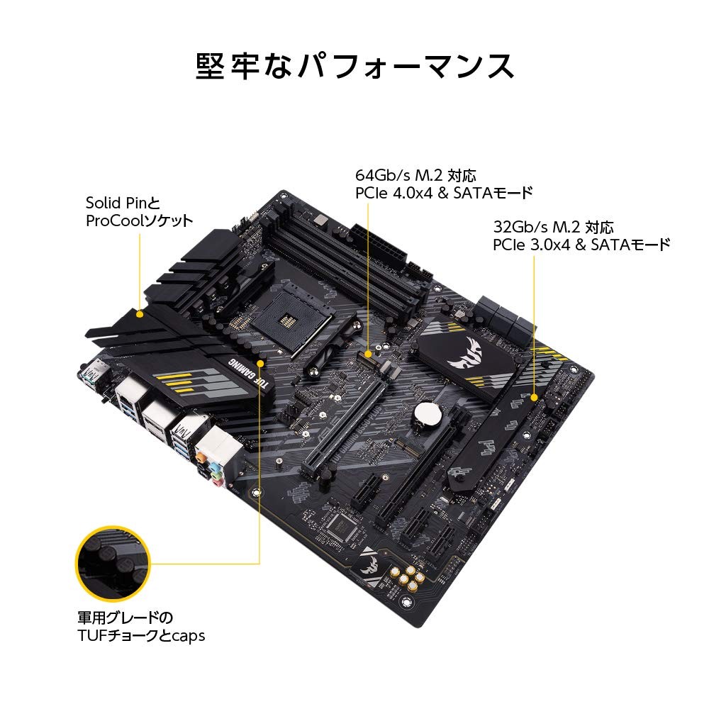 ASUS TUF GAMING B550-PLUS ATX Motherboard with AMD B550 and AM4 Support