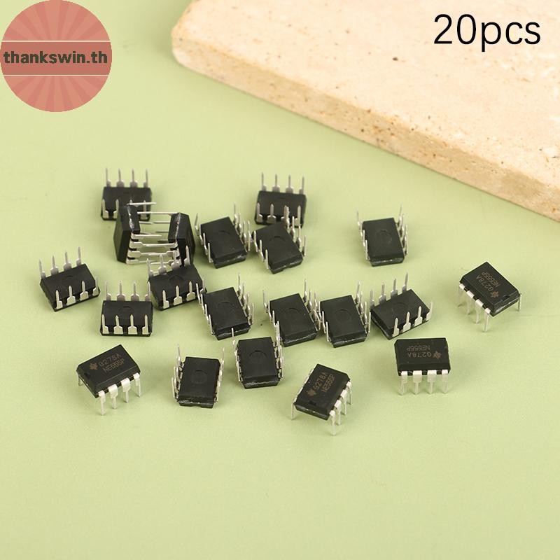 Thankswin 20pcs NE555 NE555P Integrated IC Direct Plug DIP-8P Base Circuit Chip ส่วนประกอบอิเล็กทรอน