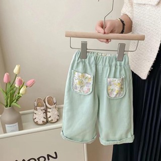 ฤดูร้อน กางเกงลำลองบางสำหรับเด็กผู้หญิง กางเกงหลวมขากว้างสไต…