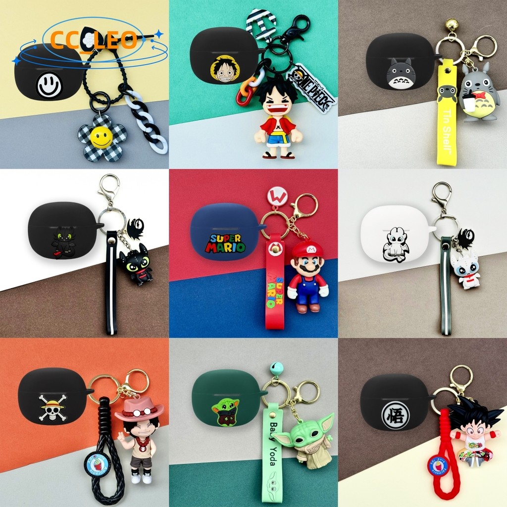 For EDIFIER Comfo C Case EDIFIER R1 Silicone Soft Case Cartoon Night Fury One Piece Luffy Keychain P