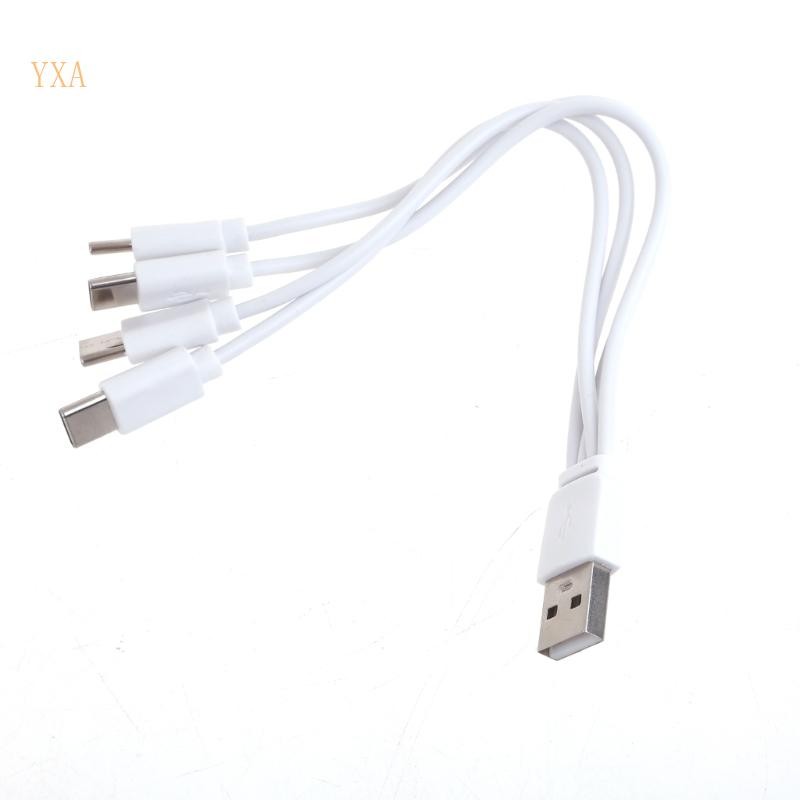 YXA Double Four Port USB to Type C Splitter สายชาร์จ USB C Splitter Cable สายชาร์จเร็วพร้อม 2 4 Type