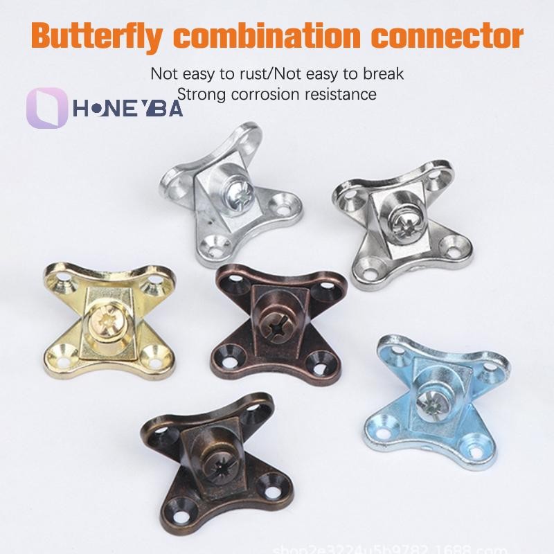 <Honeyby>อลูมิเนียมอัลลอยด์มุมSสกรูผีเสื้อL-shaped Support Connectorที่ถอดออกได้ตัวยึดมุมรหัสมุมขวาNice