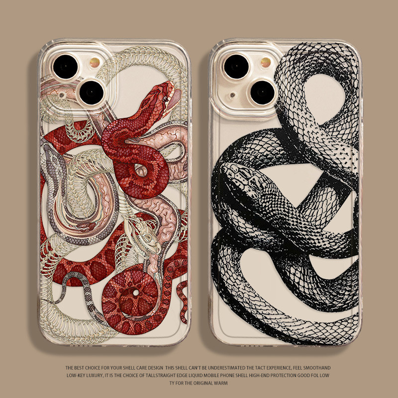 2025 เคสโทรศัพท์สวัสดีปีใหม่ iPhone 16 ปีสําหรับงูการออกแบบมงคลสําหรับ iPhone 11 12 13 14 15 promax เคสป้องกันน้ําป้องกันการตก