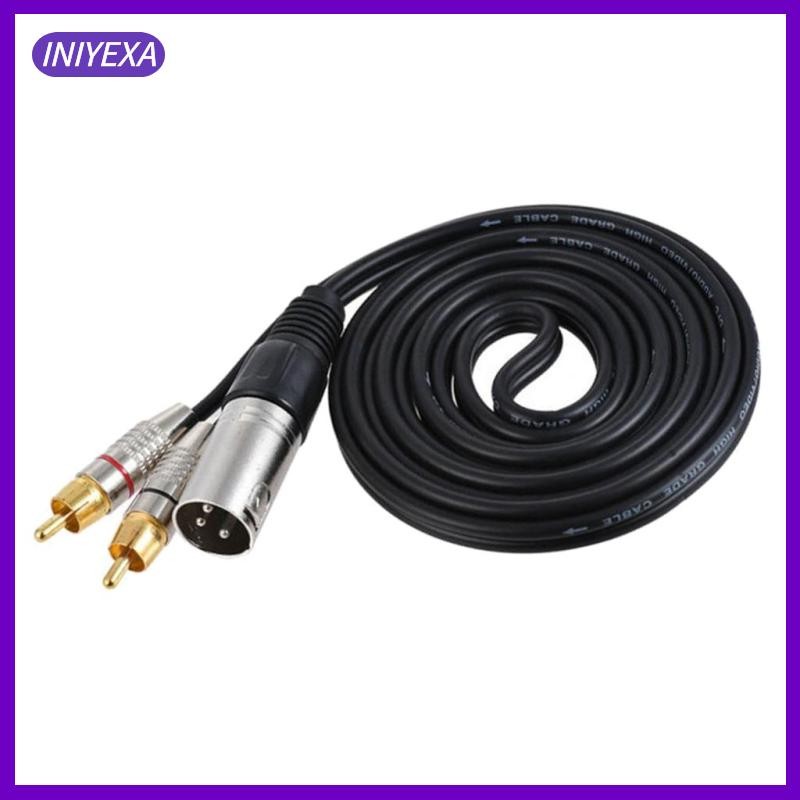 [Iniyexa] Rca Male Plug to XLR 3 Pin Male Jack Audio Cable Connector Adapter