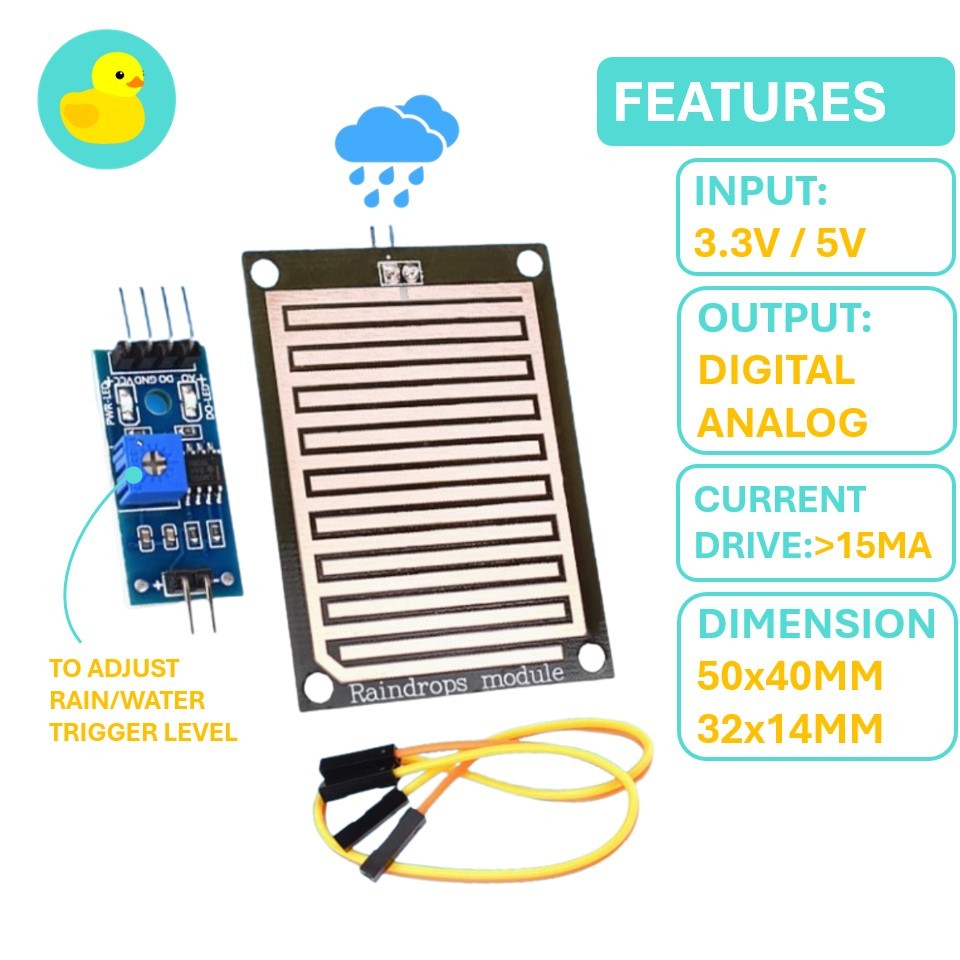 Rain Drop Water Sensor Module