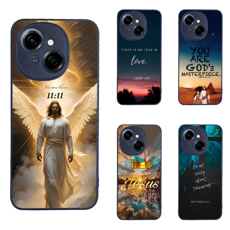 เคสโทรศัพท์สําหรับ Tecno Spark Go 1 Jesus Christ Bible Verse 1 กันกระแทก