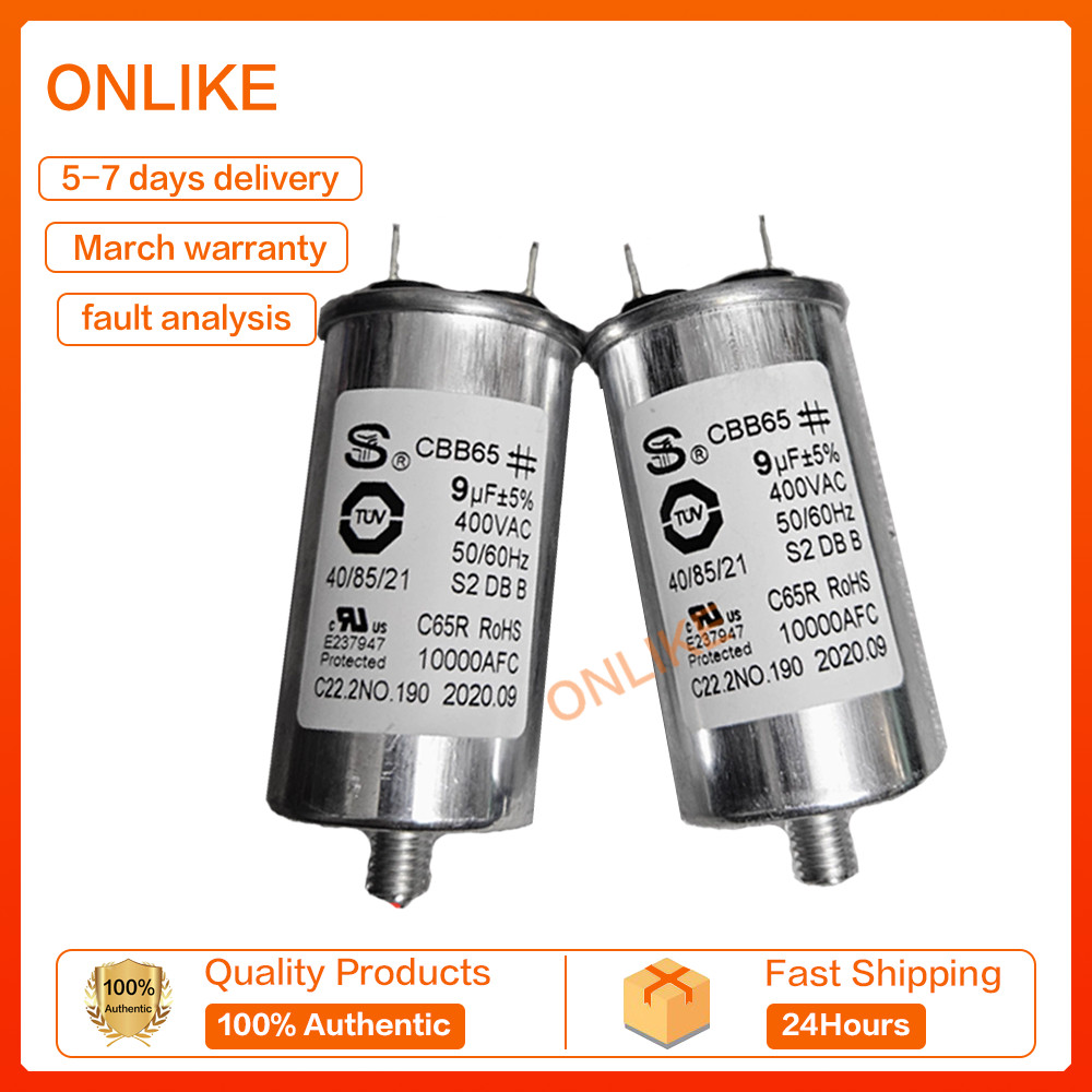 2 ชิ้น(ต้นฉบับ 100%) MD-6288 / MD-7388 MIDEA 9UF 400V DRYER MACHINE CAPACITOR MD6288 MD7388 6288 738