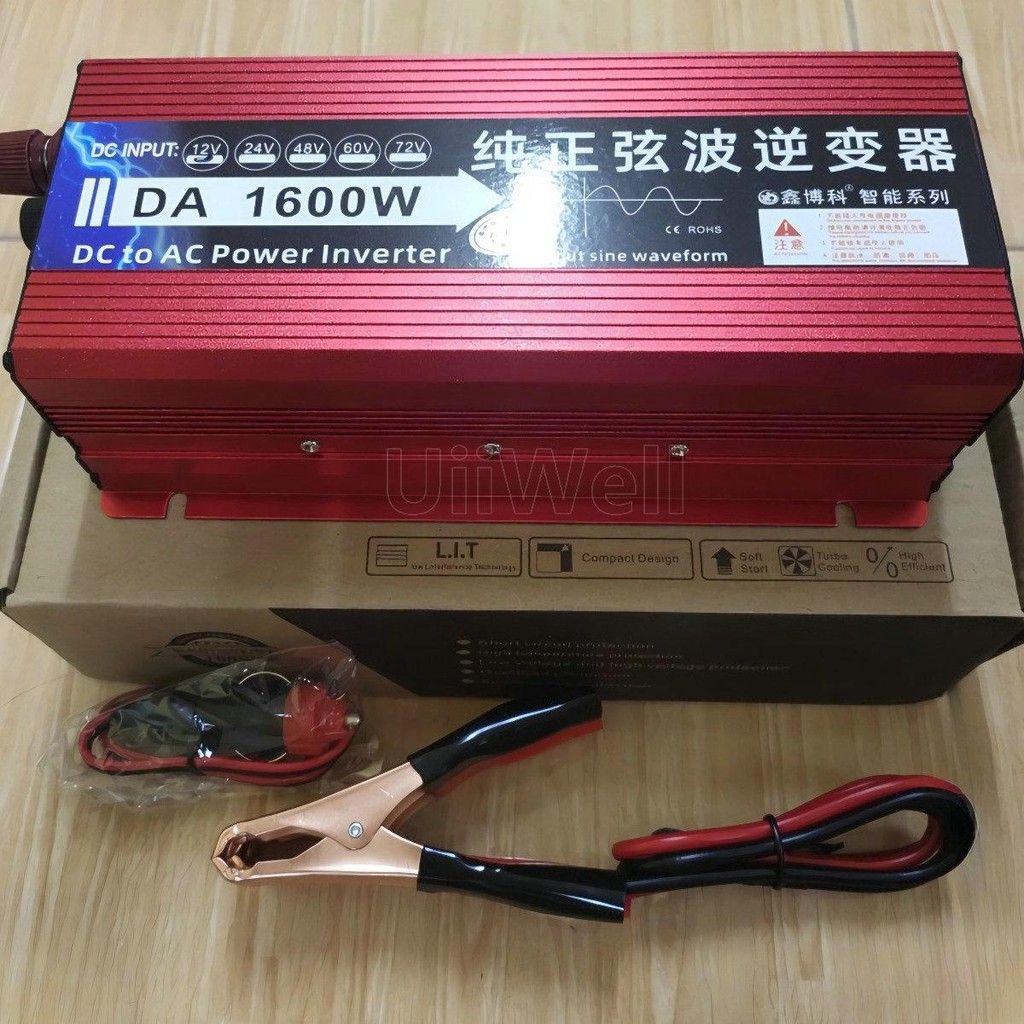 DA1600W อินเวอร์เตอร์ 24 เขียว Inverter Modified Sine Wave อินเวอร์เตอร์ มีหน้าจอบอกสถานะ ตัวแปลงไฟ 