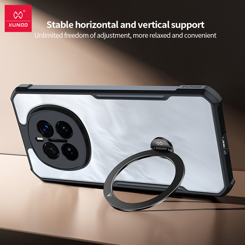 สําหรับ Honor Magic 7 Pro, 6 Pro กรณี XUNDD กันกระแทกเลเซอร์รูปแบบ PC + TPU ไร้สายชาร์จแหวนผู้ถือฝาครอบดูด