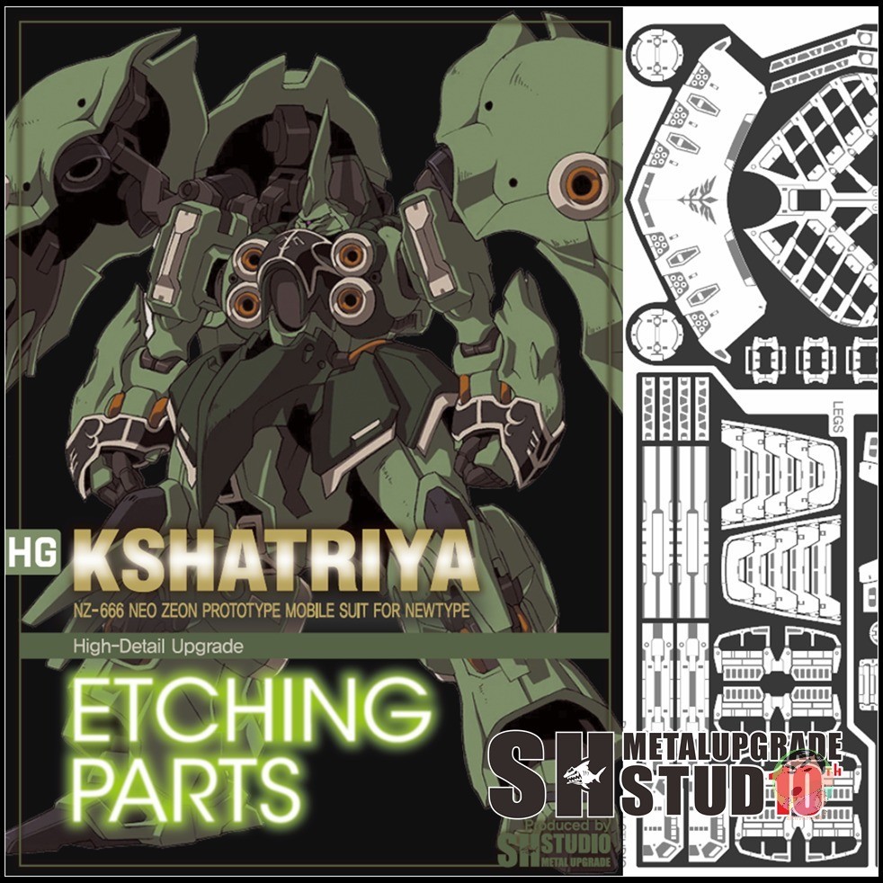SH STUDIO HG 1/144 NZ-666 Kshatriya High Detail อัพเกรด Etching