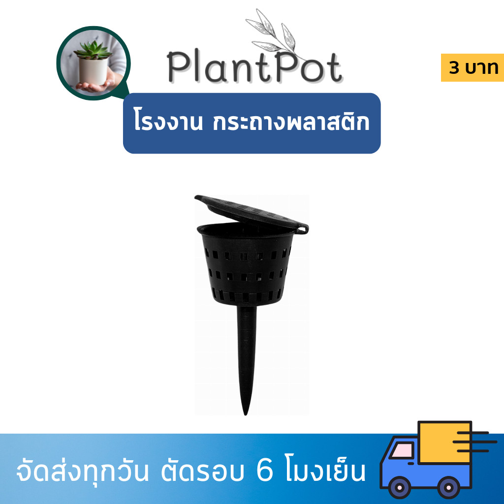 กระถาง ตะกร้าใส่ปุ๋ย ตะกร้าใส่ปุ๋ยกล้วยไม้ ขนาด 3cm. 10 25 50 100 ชิ้น Bundle 50 ใบ ชิ้น อัน
