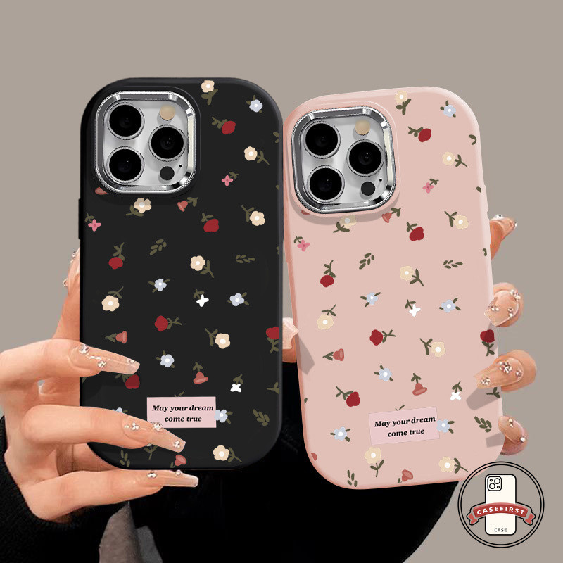 แฟชั่นโรแมนติกดอกไม้เล็ก ๆ น้อย ๆ นุ่ม เคส IPhone XR 11 16 13 15 12 14 Pro Max 7Plus X XS Max 15 8 14 16 7 Plus SE 2020