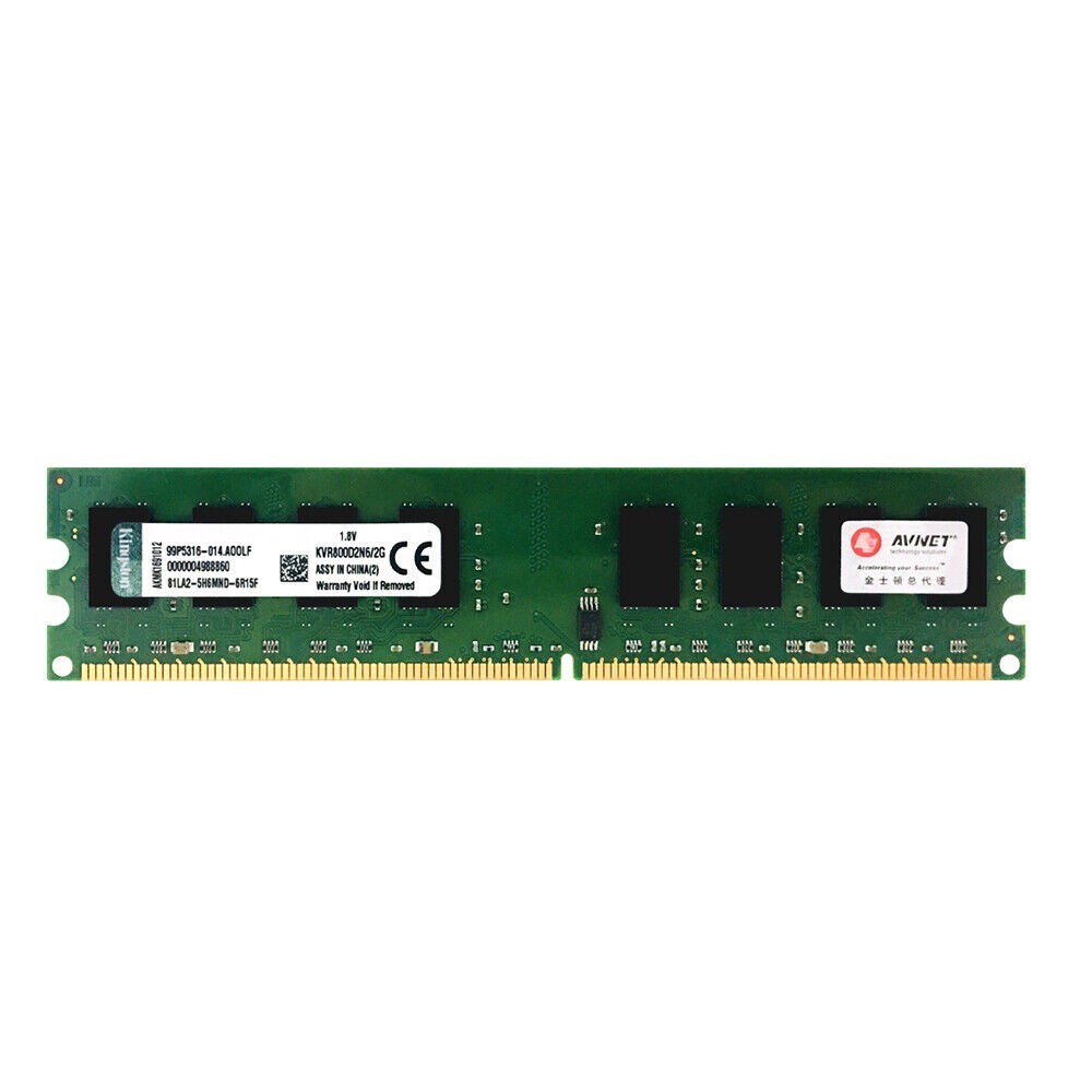 สําหรับ Kinston 2GB DDR2 800MHz PC2-6400 240Pin CL6 หน่วยความจําเดสก์ท็อป KVR800D2N6/2G Lr WD