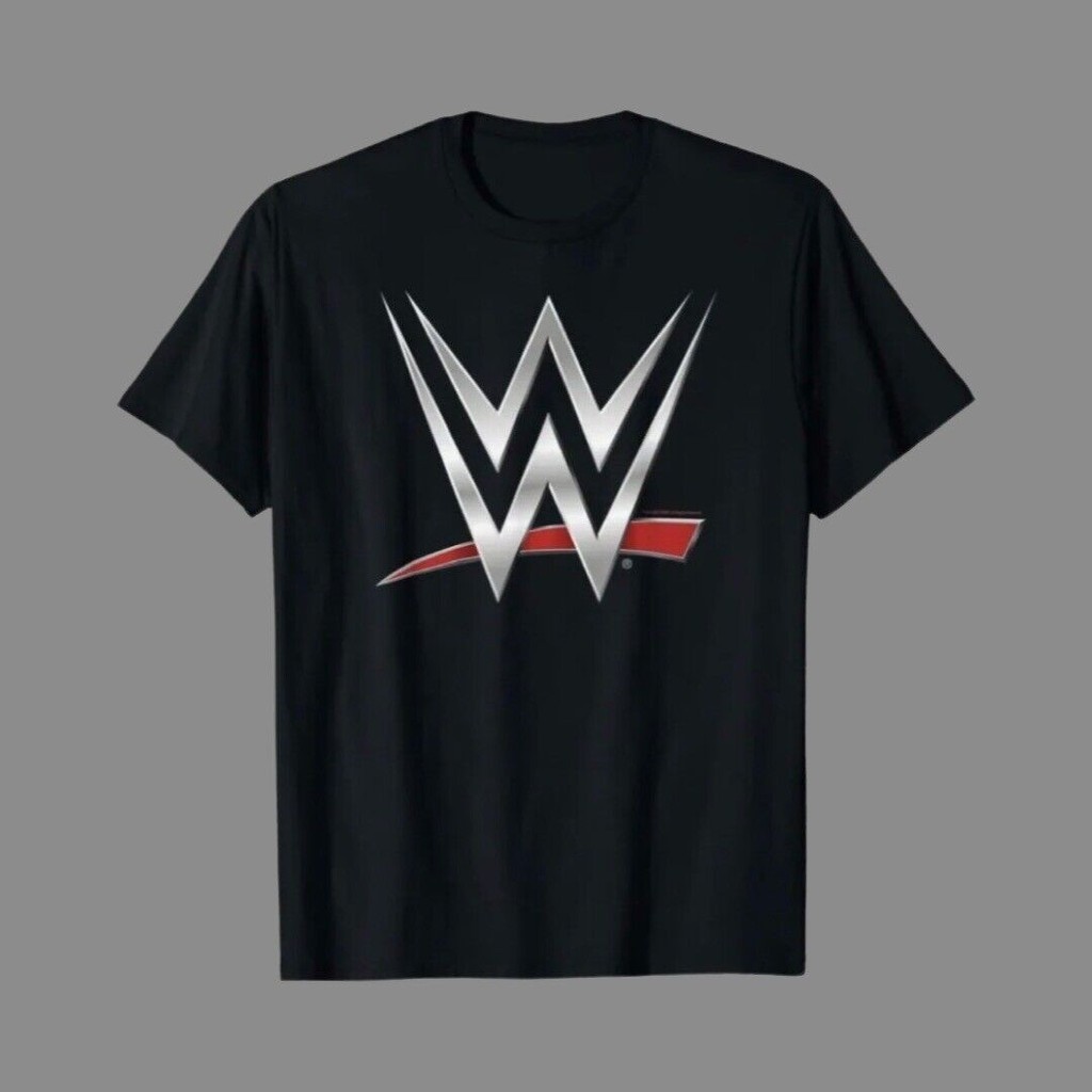 Wwe Logo Shining Print Mens T-Shirt-Medium