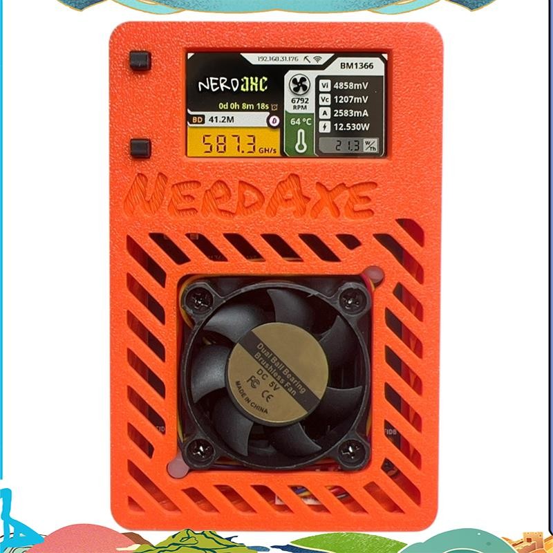 Nerdaxe Miner Nerdminer 500Gh/S S19XP BM1366 ASIC Bitaxe Bitcoin Micro Miner พร้อม 1.9 นิ้วจอแสดงผล 