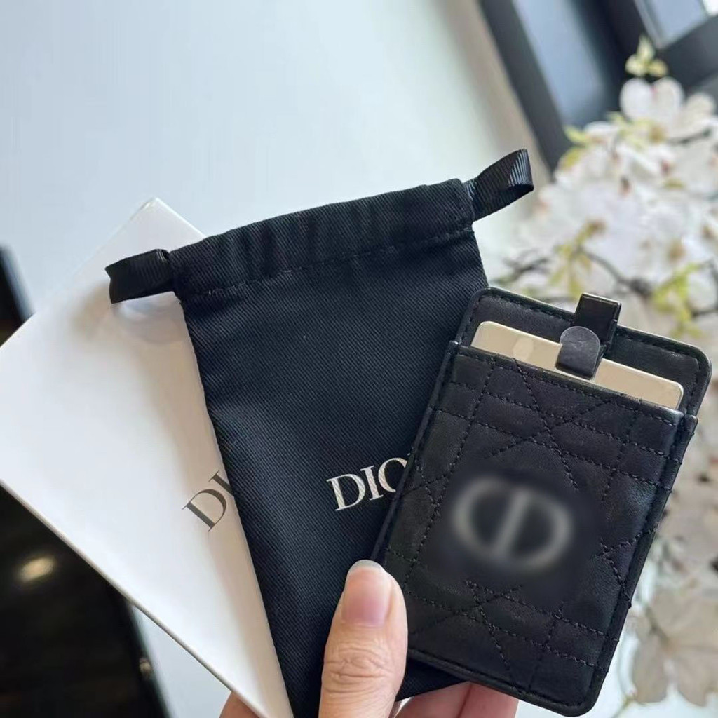ประณีตหวายลายสก๊อต หนังแกะ ผู้ถือบัตร/กระจกสามารถติดเคสโทรศัพท์