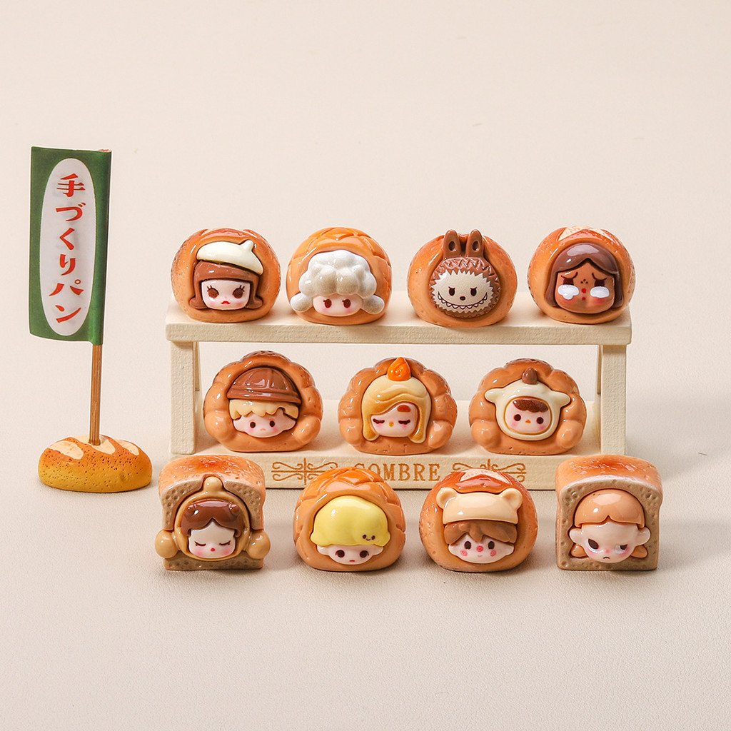 11 ชิ้นขนมปัง SP Family 3D เรซิ่น Charms สําหรับ DIY(7-273)