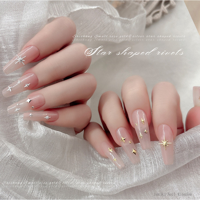 1 กล่องประกอบด้วย 6 ช่องเล็กชุดเครื่องประดับเล็บลายดาวอเนกประสงค์ / แผ่นโลหะตกแต่งเล็บ / เครื่องประดับหัวใจอีกาที่สวยงาม - รูปที่ 5