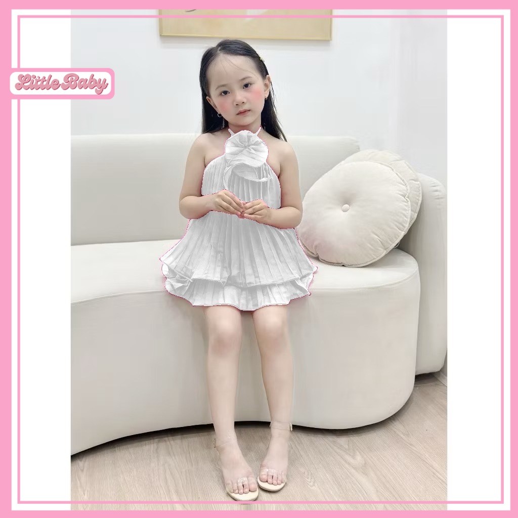 ชุดเดรสชีฟอง สวยน่ารักสำหรับเด็ก มีซัพด้านใน สีให้เลือก 3 สี น้ำนัก5-25กิโล รหัสAW55