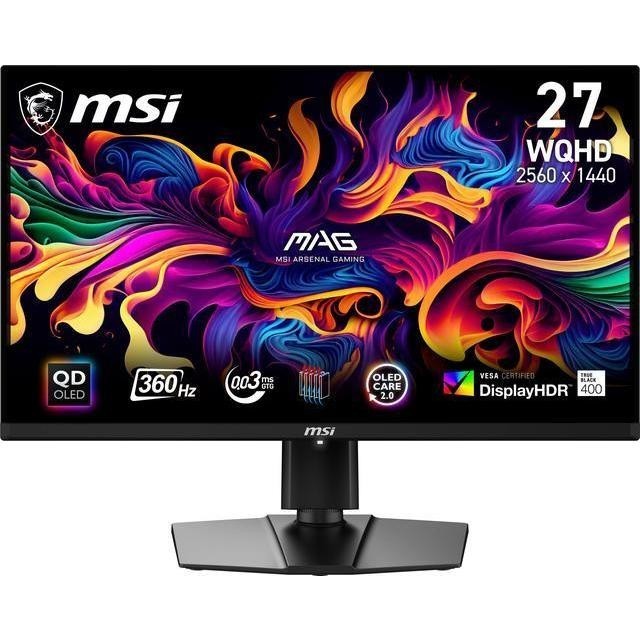 MSI MAG 271QPX QD-OLED, 27 OLED Gaming Monitor, 2560 x 1440 (QHD), OLED 0.03ms Response time, 360Hz,