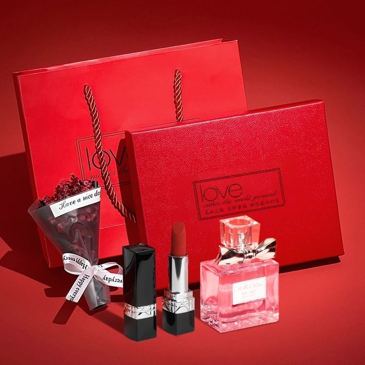 ของขวัญคริสต์มาส Dior 丨 Ao Manny Gift Box 999 Matte Lipstick Set Gift for Girlfriend