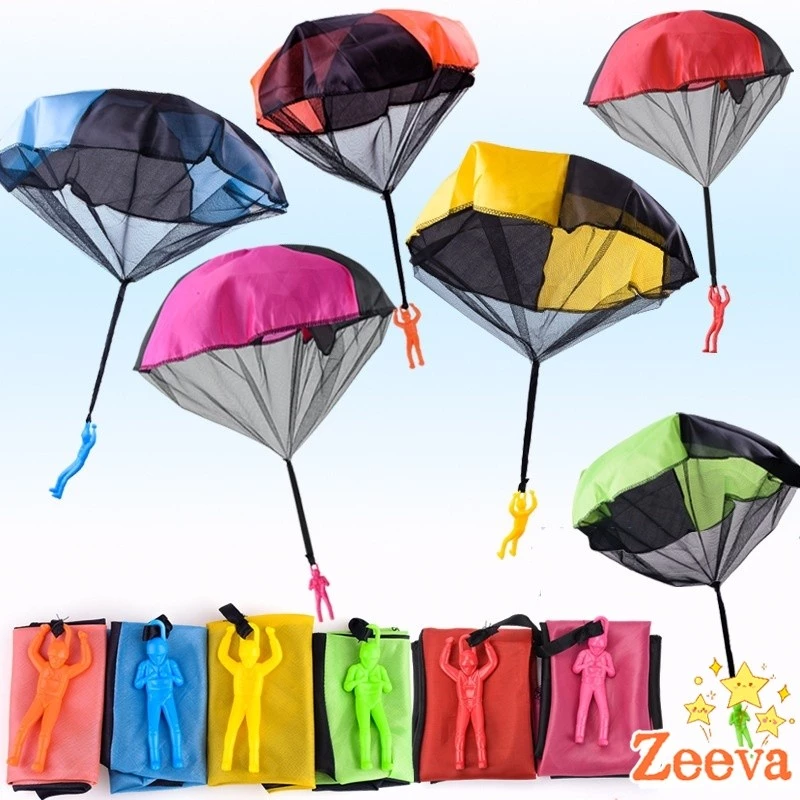 ZEEVA ของเล่นกระโดดร่ม ร่มชูชีพเด็กเล่น กลางแจ้ง ของเล่นสร้างสรรค์ Parachute toy