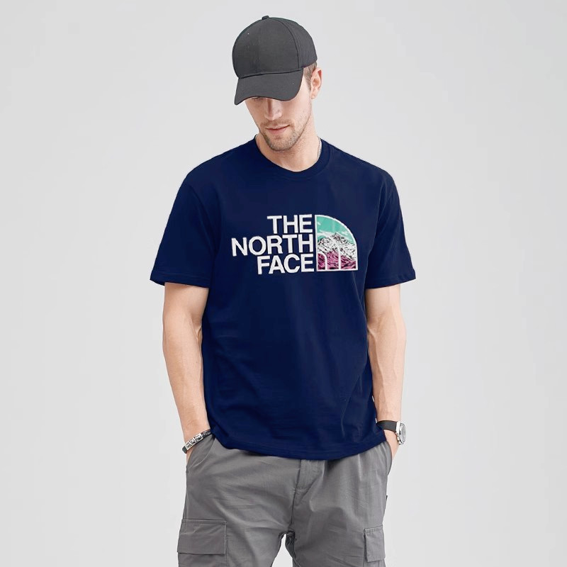 เดินทางกลางแจ้งเดินป่ากีฬาสันทนาการคลาสสิกพิมพ์โลโก้ 200GSM เสื้อยืดแขนสั้นผ้าฝ้ายคุณภาพสูง0516
