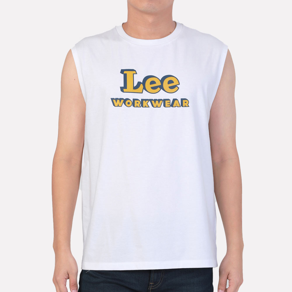 LEE เสื้อกล้ามผู้ชาย ทรง Regular รุ่น LE F224MTANF26 สีขาว