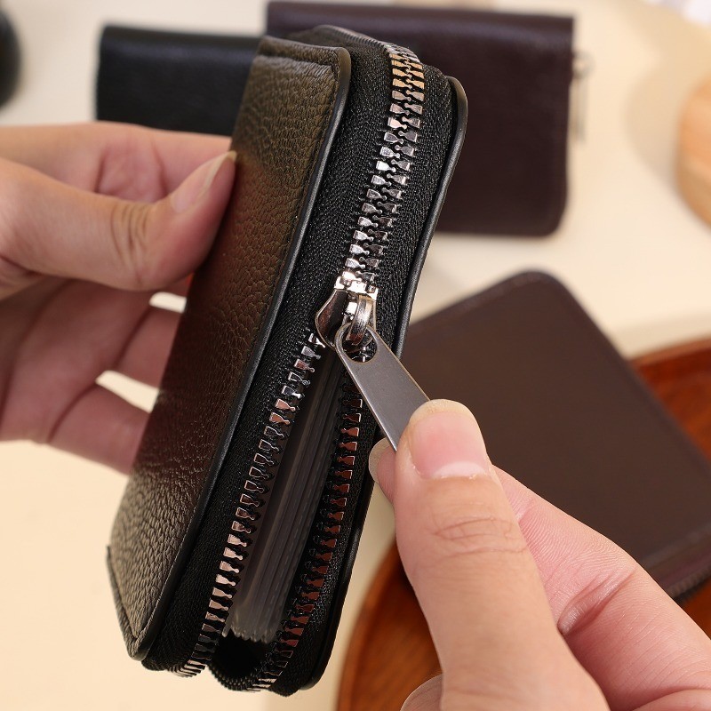 22 Bits ID Card Bank Card Organizer Case/ที่ใส่บัตรหนัง PU/RFID Blocking Protect Case/กระเป๋าสตางค์ธุรกิจสําหรับผู้หญิงผู้ชาย