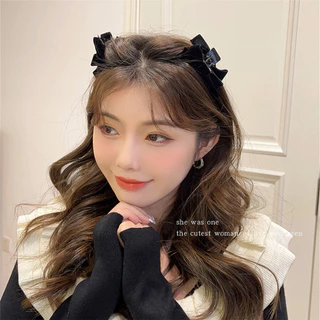 โบว์กํามะหยี่ด้านขนาดเล็กผมม้ากิ๊บหญิงฤดูร้อนเจ้าหญิงหัวคลิป ชม. หูฟัง