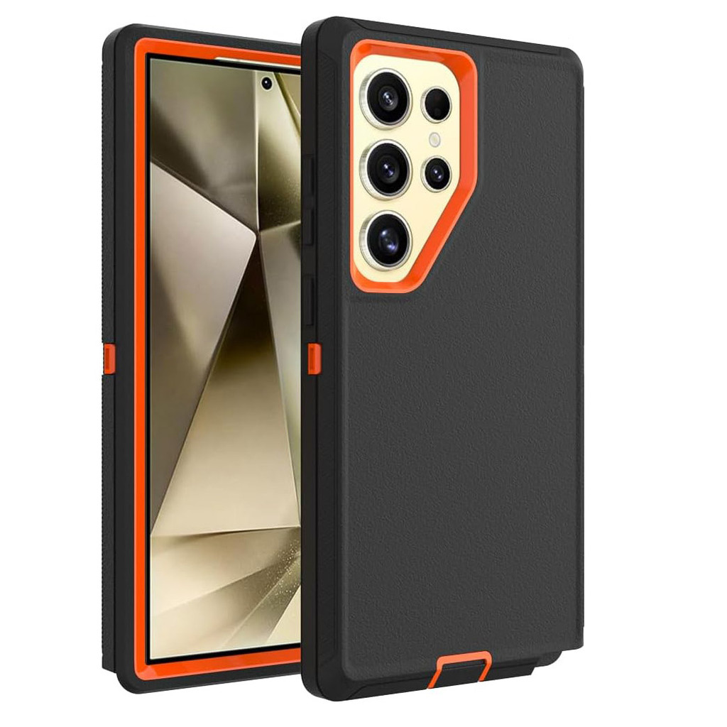 สําหรับ Samsung Galaxy S25 S24 S23 S22 S21 Ultra S20 Plus หมายเหตุ 20 Ultra กรณีกันกระแทกป้องกัน 3 ชั้น Heavy Duty Tough Hybrid กันชนยางทนทานฝาครอบ Defend เคสโทรศัพท์