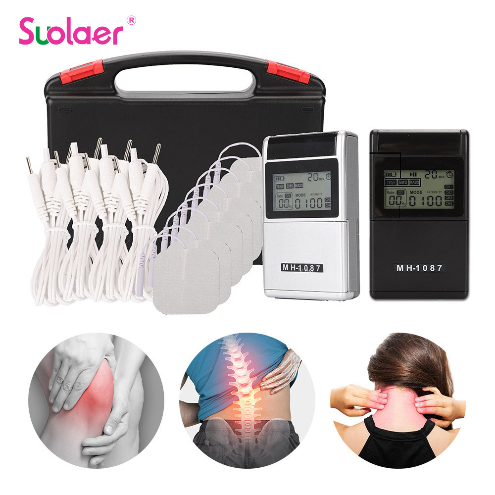 Suolaer ชาร์จ 48 โหมด EMS/TENS/MASSAGE เครื่องกระตุ้นกล้ามเนื้อไฟฟ้าเครื่องนวดร่างกายเต็มรูปแบบ