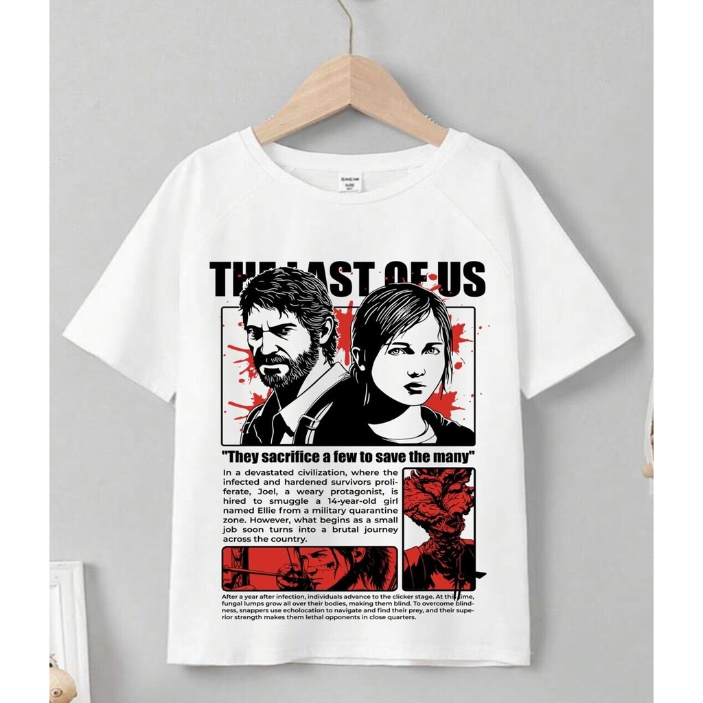 อะนิเมะ The Last Of Us เสื้อยืดมังงะ Tee อะนิเมะ Exclusive เสื้อ Tee ของขวัญ