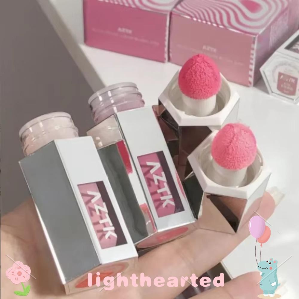 Lighthearted Aztk Blush Lotion, Moisturizing Beauty พร้อมหัวฟองน้ํา Aztk Liquid Blush, Jello Color L