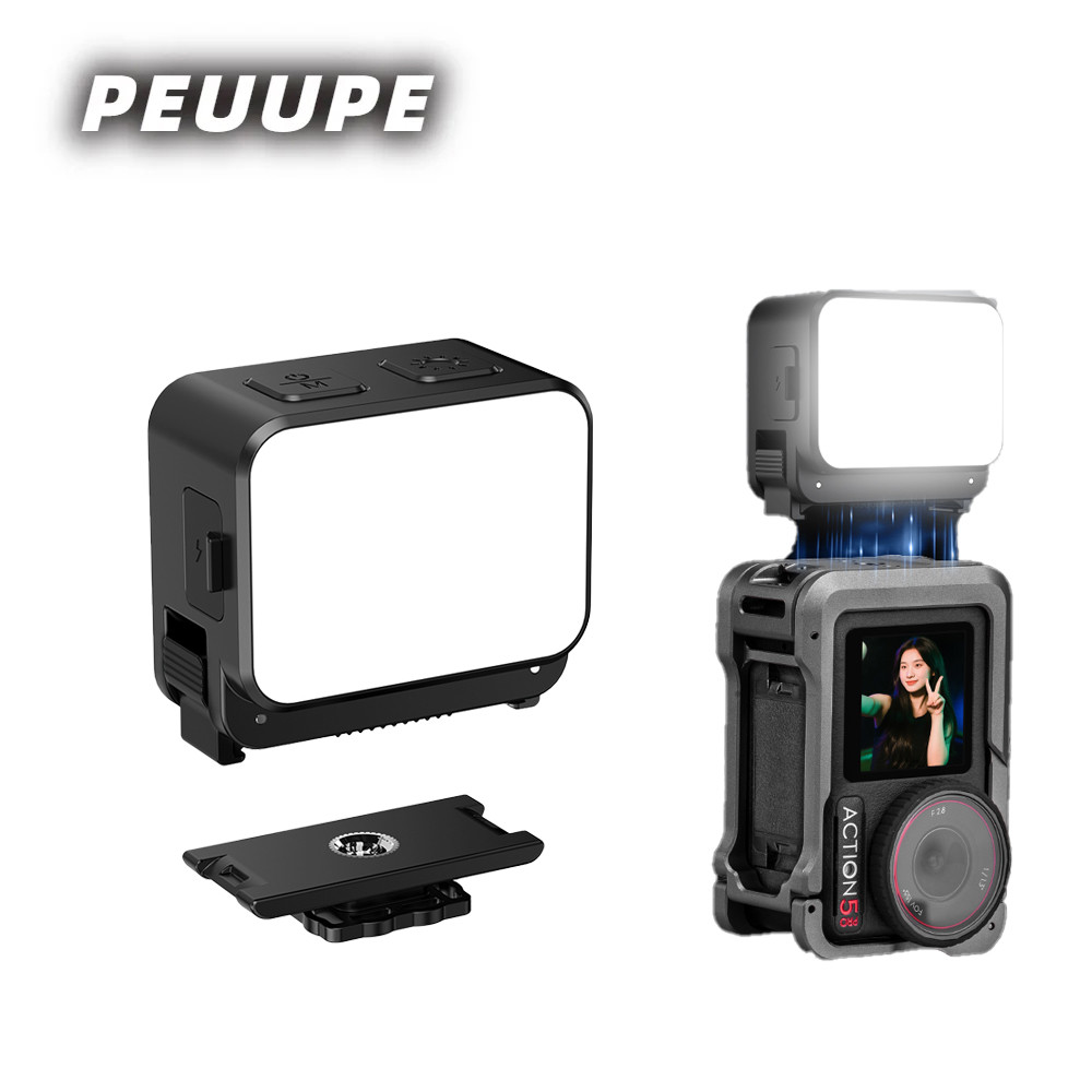 เข้ากันได้กับ DJI Action 5 Pro/4 Magnetic Quick Release เติมแสงความงามแสง DJI OSMO POCKET3 แสง Selfie Light อุปกรณ์เสริมกล้อง