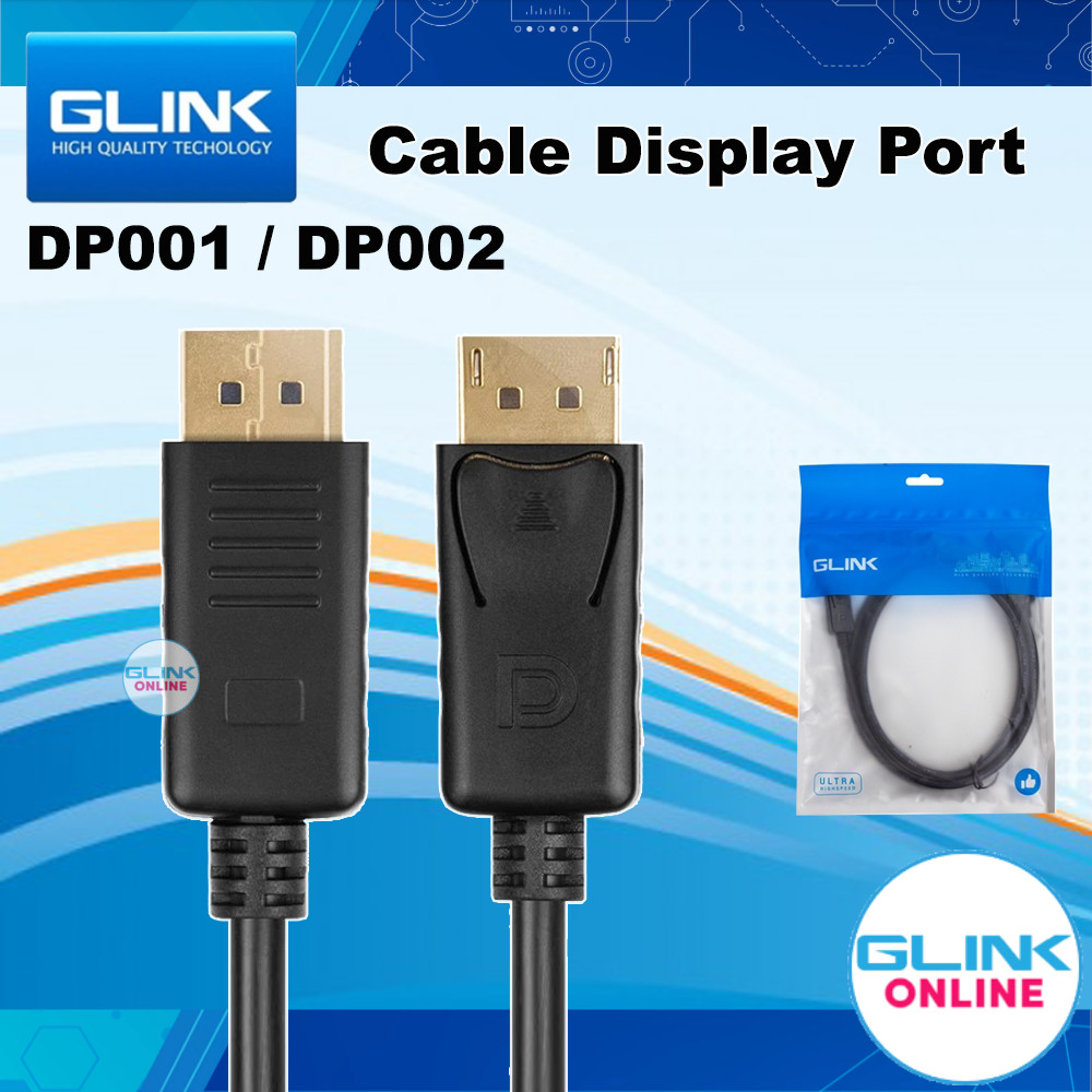 ✅มาตรฐาน GLINK DP001 DP002 Cable Display Port TO Display Port 1.8M/3M/5m/10m  144Hz สาย DisplayPort