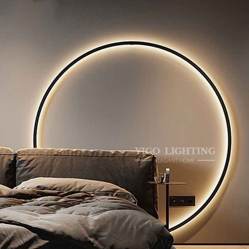โคมไฟติดผนังทรงกลม สไตล์นอร์ดิก มินิมอล ไฟ LED สำหรับห้องนั่งเล่น เปลี่ยนสีได้ 3 ระดับ (ติดตั้งง่าย)