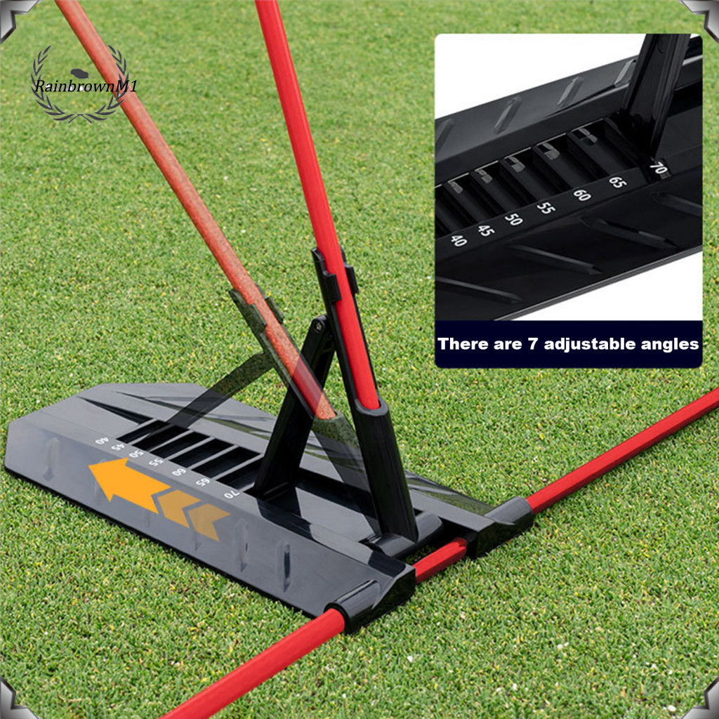 [Rm] Double Rod Golf Trainer Swing Posture Alignment Tool Adjustable Golf Alignment Stick Holder for Improvement Golf Trainer Aid for Practice Asian Asian