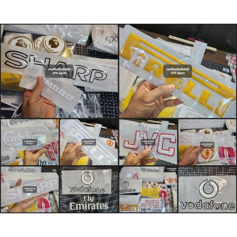 สปอนเซอร์ กำมะหยี่ โฟมช๊อตนูน Vodafone JVC PIRELLI Carlsberg SHARP MAN U LIVERPOOL ARSENAL INTER PSG