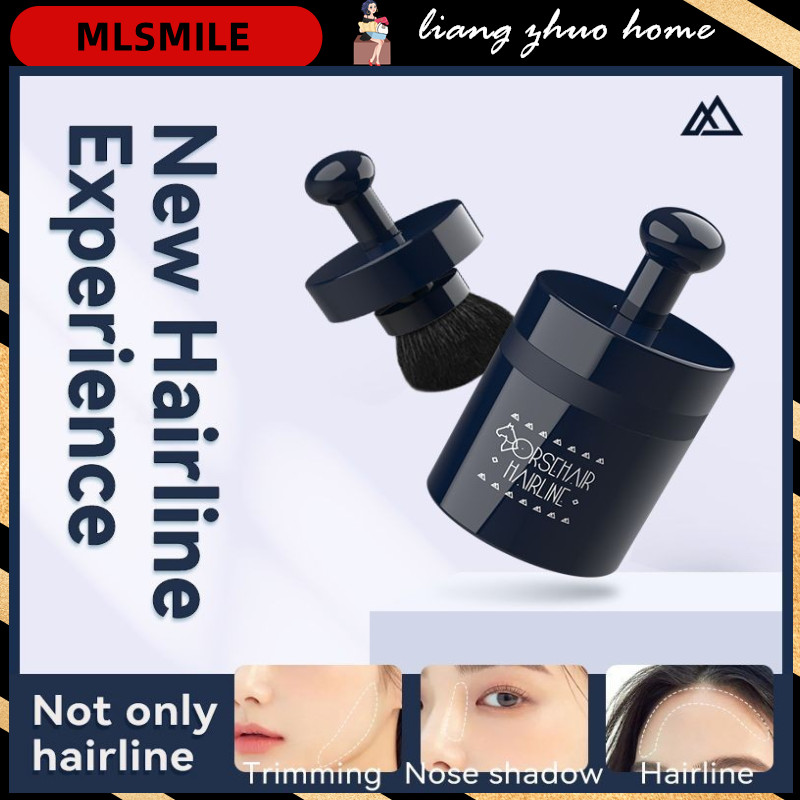 MLSMILE Hair Line Powder Black Root Cover Up ธรรมชาติทันทีกันน้ํา Hairline Shadow Powder คอนซีลเลอร์ผมครอบคลุม 3 สี