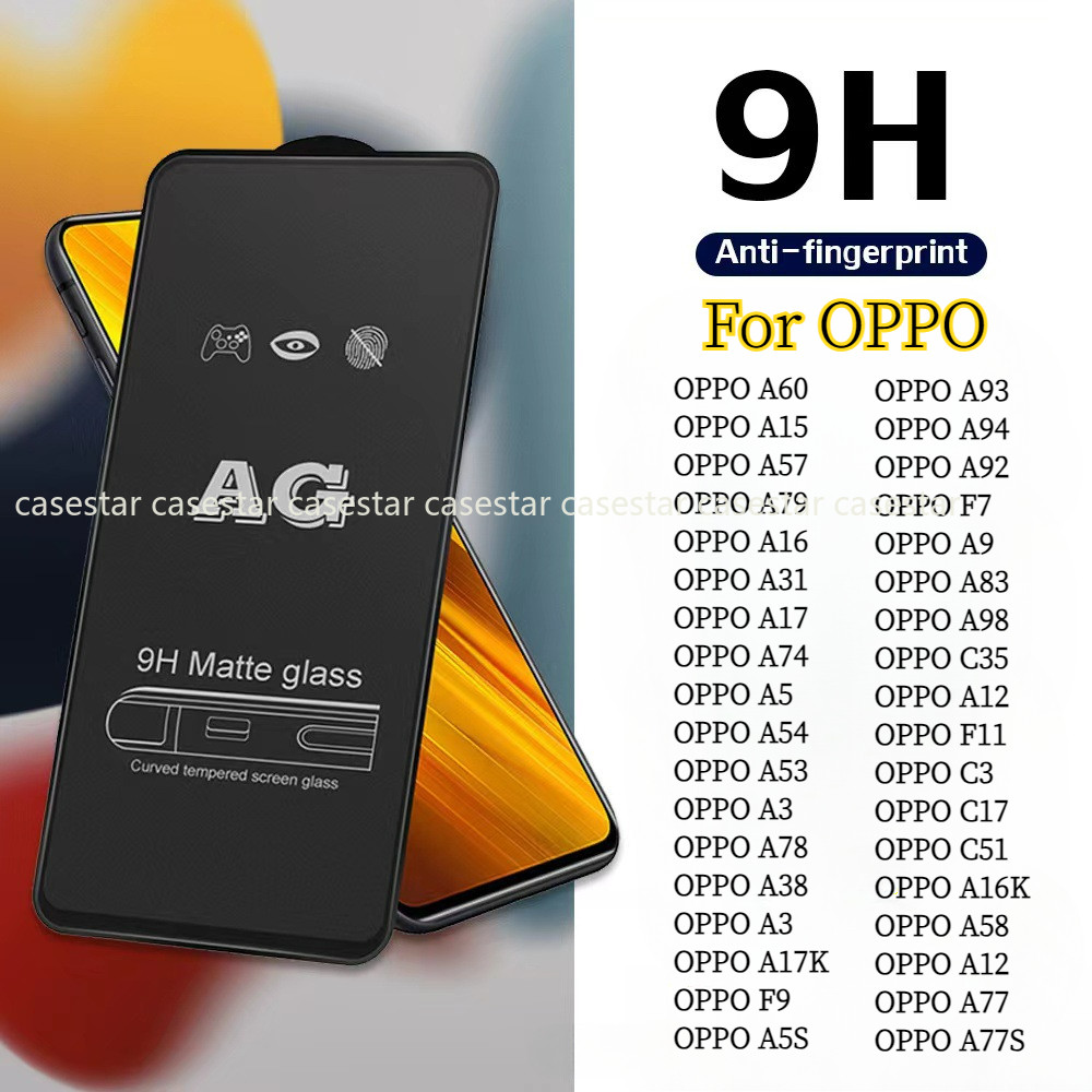 ฟิล์มกระจกนิรภัย ป้องกันหน้าจอสำหรับ For OPPO A60 A15 A57 A79 A16 A31 A17 A74 A5 A54 A53 A3 A78 A38 A3 reno 4 A3 A17K F9