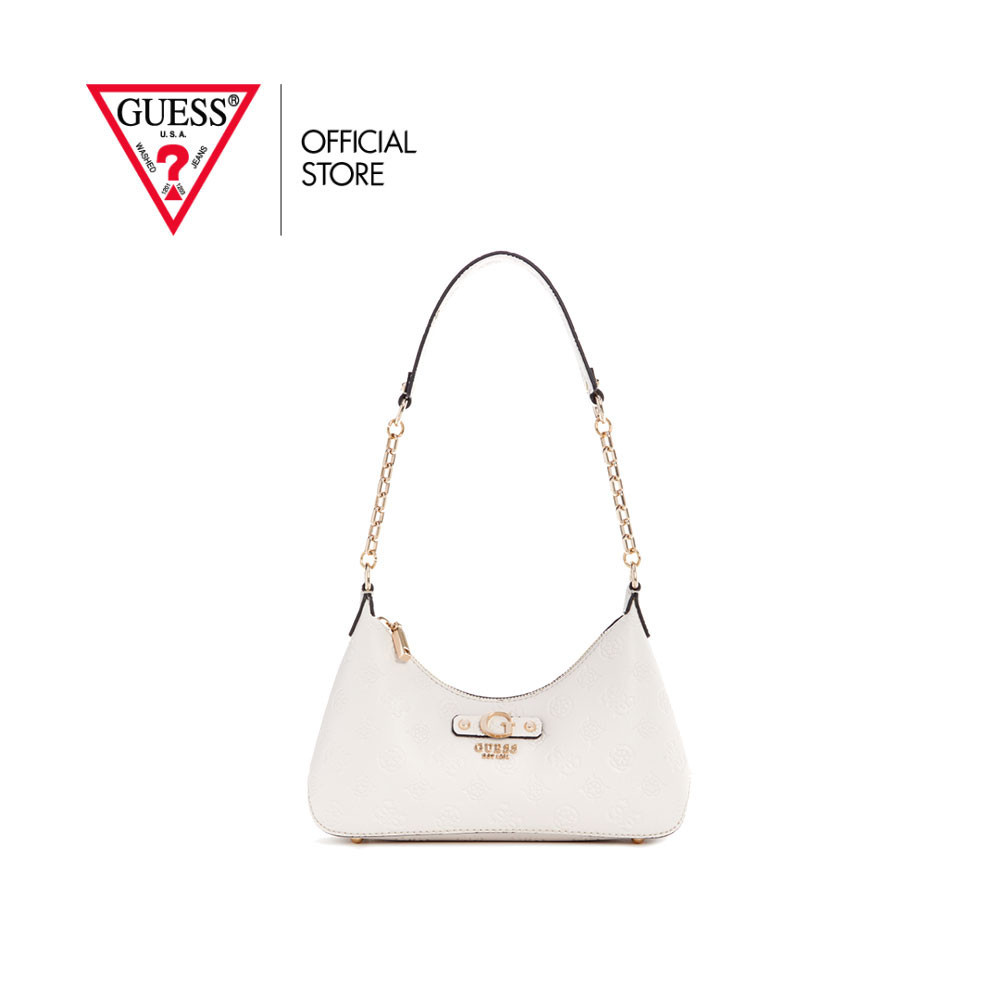 GUESS กระเป๋า รุ่น PD952918 GERTY TOP ZIP SHOULDER BAG สีขาว