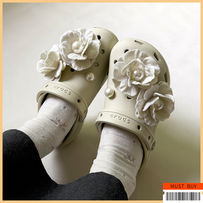 จี้รองเท้าแฟชั่น ชุดตัวต่อลายรองเท้า กันน้ำ | อุปกรณ์ตกแต่ง Clogs & Sandal สไตล์สากล