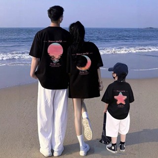 ชุดครอบครัวครอบครัวชุดแม่ลูกเสื้อแต้แตกที่มีความยืดสำหรับครอ…