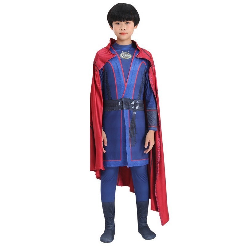 14 【เด็กและผู้ใหญ่】Cosplay Doctor Strange ชุดด็อกเตอร์ สเตรนจ์ ชุดแฟนซี ขุดฮีโร่ ชุดซุปเปอร์ฮีโร่ Dr